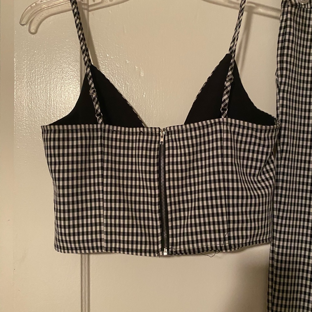 Gingham Top And Pants Matching Set - image 6